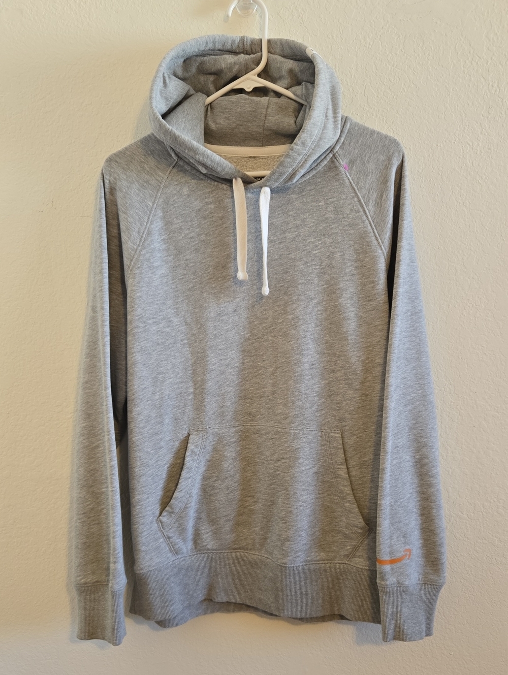 Roots Light Gray  Hoodie with White Drawstrings - Small